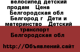 велосипед детский продам › Цена ­ 6 500 - Белгородская обл., Белгород г. Дети и материнство » Детский транспорт   . Белгородская обл.